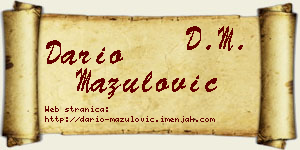 Dario Mazulović vizit kartica